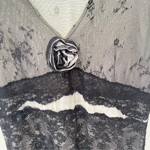 Y2K Euro Whimsygoth Black Mesh & Lace Dress Size Medium - Picture 3 of 10